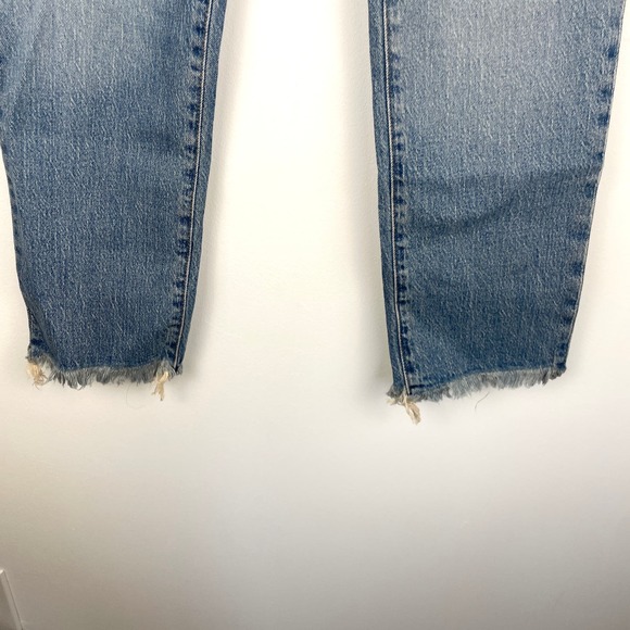 Madewell The Perfect Vintage Jean In Bainton Wash Raw Hem Edition Size 27 New - Picture 7 of 14